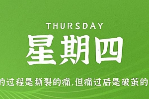 4月20日,星期四,在这里每天60秒读懂世界!