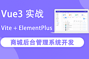 网易云课堂Vue3实战商城后台管理系统开发