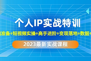 2023个人IP实战特训课程